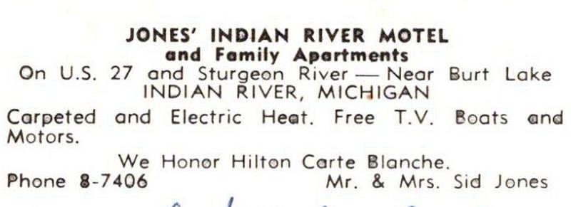 Indian River Motel and Cottages - Vintage Postcard (newer photo)